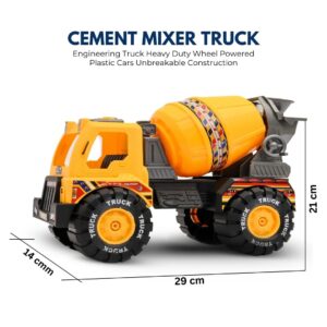 Heavy Duty Cement Mixer Engineering Truck Friction Powered Construction Vehicle for Kids